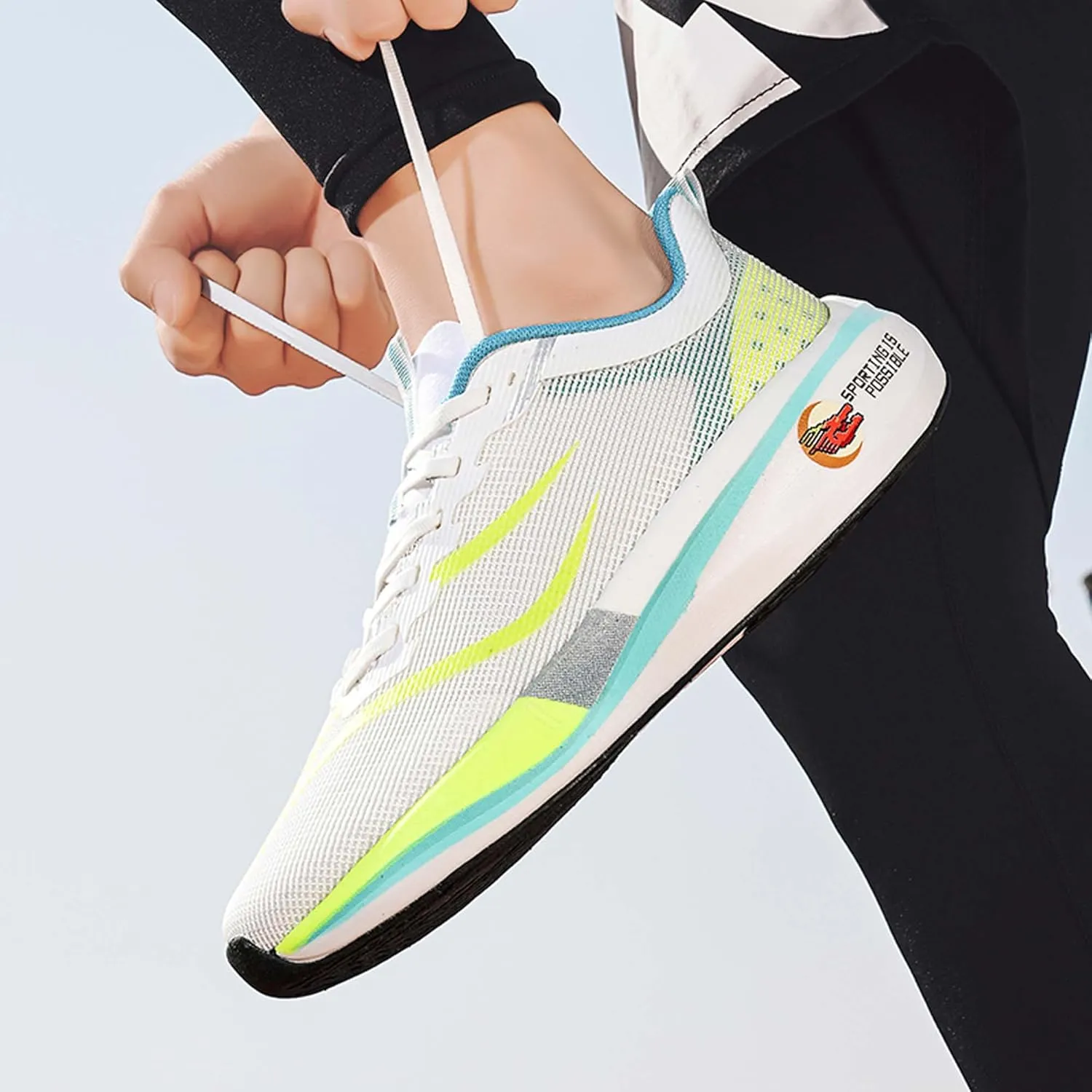 Men's Running Sneakers Lightweight Breathable Fashion Sneakers Women's Gym Jogging Shoes Walking Lightweight Shoes Comfortable Non-Slip