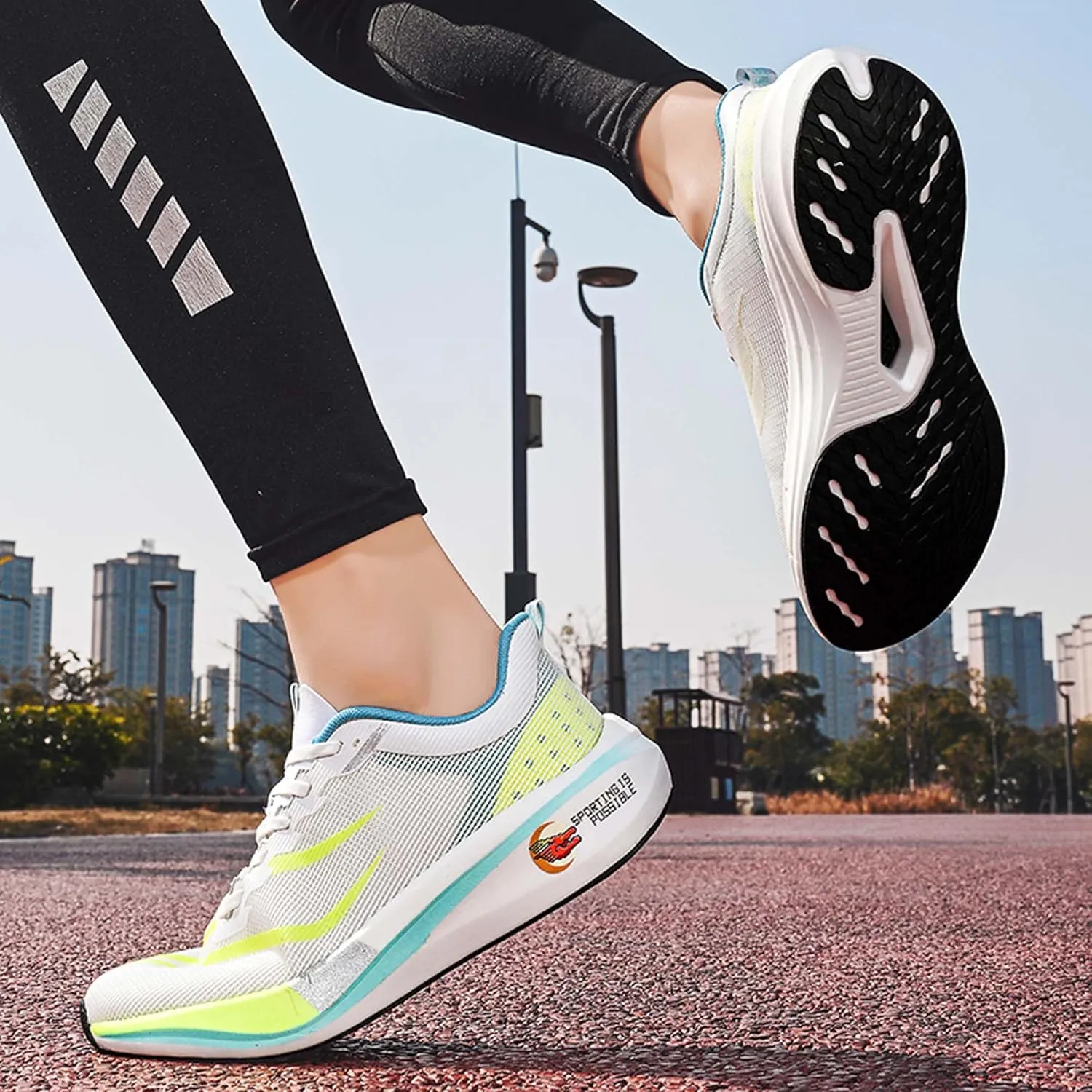 Men's Running Sneakers Lightweight Breathable Fashion Sneakers Women's Gym Jogging Shoes Walking Lightweight Shoes Comfortable Non-Slip