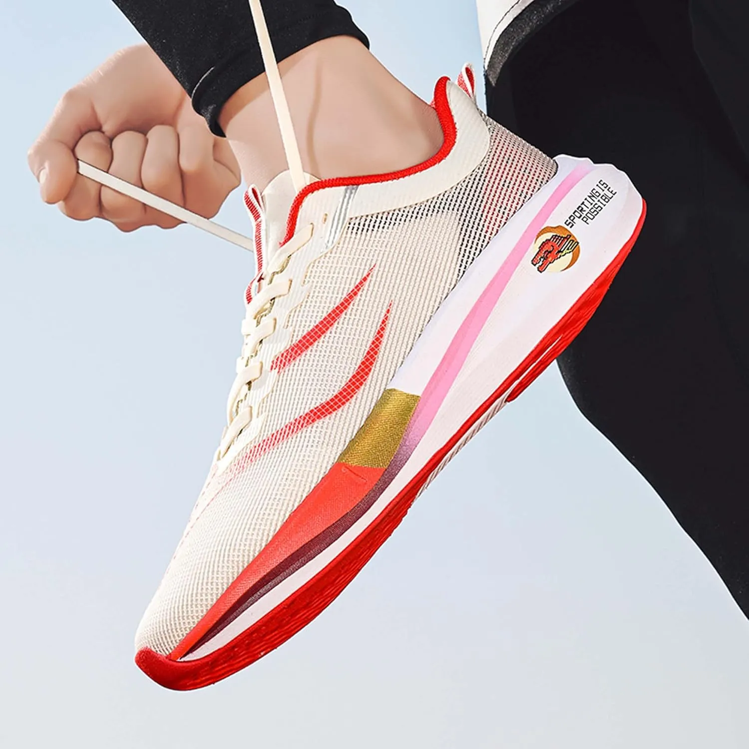 Men's Running Sneakers Lightweight Breathable Fashion Sneakers Women's Gym Jogging Shoes Walking Lightweight Shoes Comfortable Non-Slip