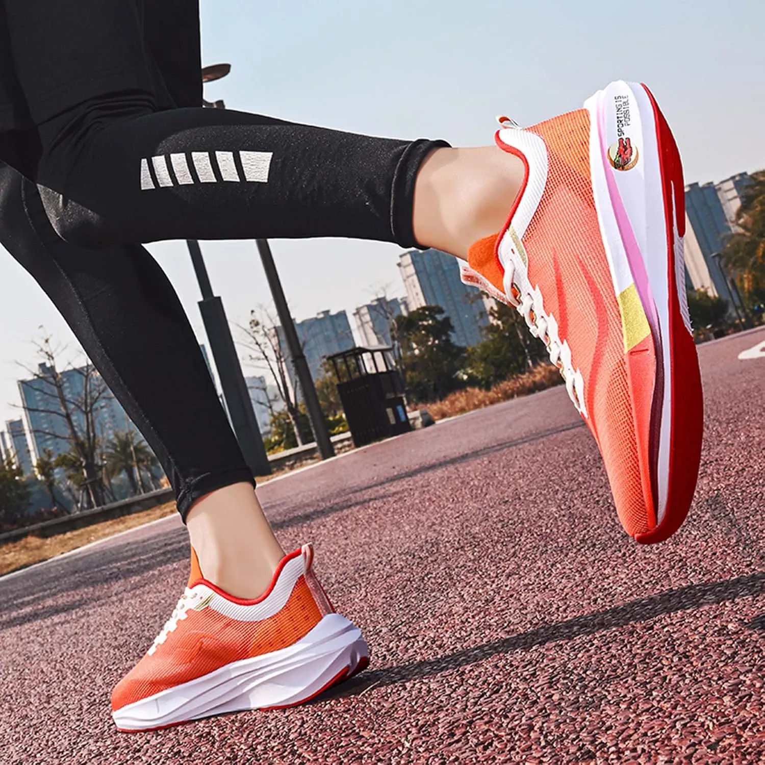 Men's Running Sneakers Lightweight Breathable Fashion Sneakers Women's Gym Jogging Shoes Walking Lightweight Shoes Comfortable Non-Slip