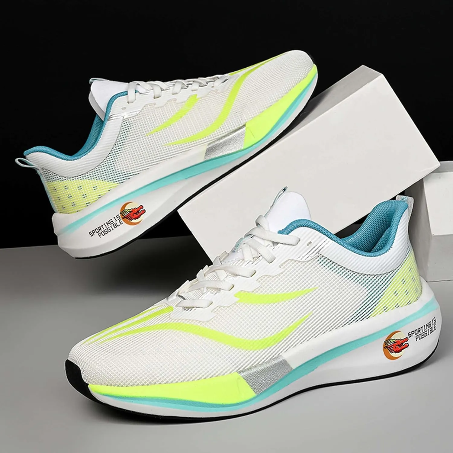 Men's Running Sneakers Lightweight Breathable Fashion Sneakers Women's Gym Jogging Shoes Walking Lightweight Shoes Comfortable Non-Slip