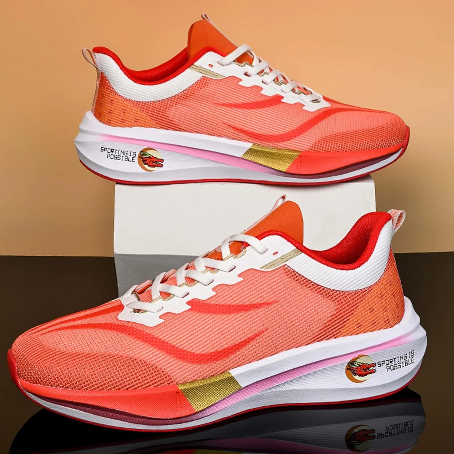 Men's Running Sneakers Lightweight Breathable Fashion Sneakers Women's Gym Jogging Shoes Walking Lightweight Shoes Comfortable Non-Slip