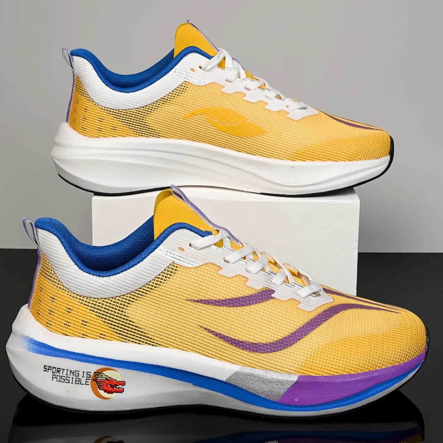 Men's Running Sneakers Lightweight Breathable Fashion Sneakers Women's Gym Jogging Shoes Walking Lightweight Shoes Comfortable Non-Slip