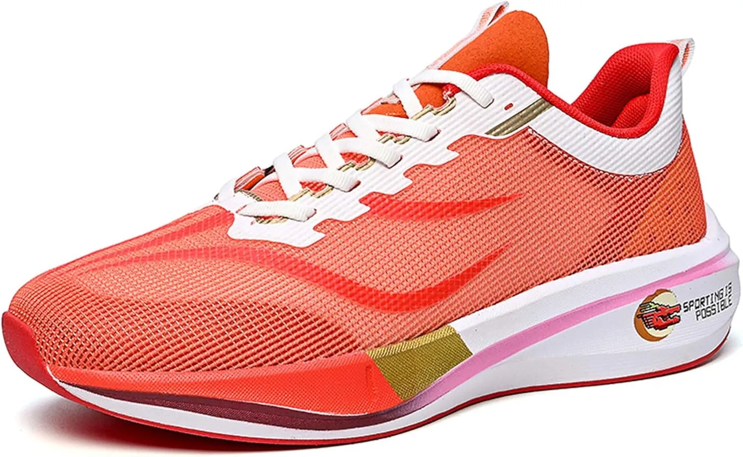 Men's Running Sneakers Lightweight Breathable Fashion Sneakers Women's Gym Jogging Shoes Walking Lightweight Shoes Comfortable Non-Slip
