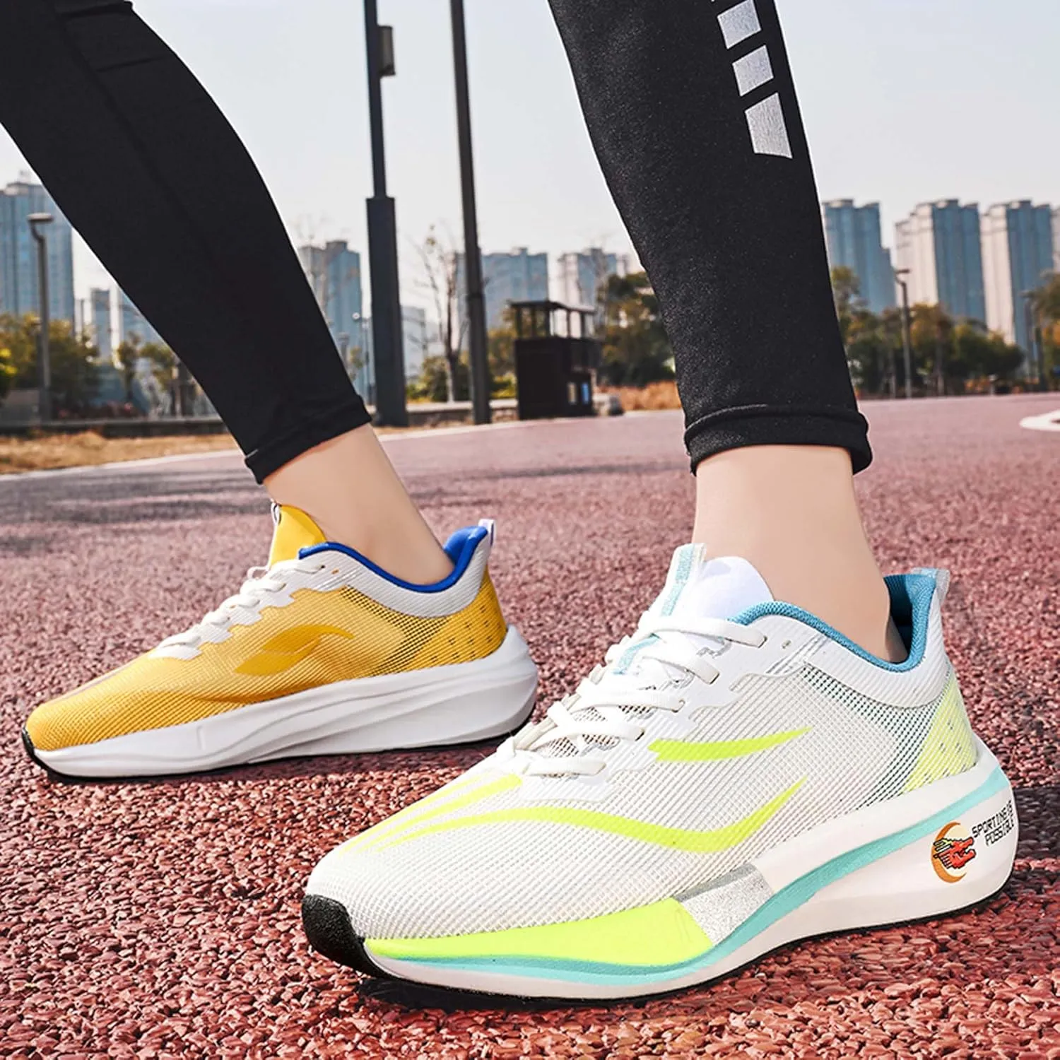 Men's Running Sneakers Lightweight Breathable Fashion Sneakers Women's Gym Jogging Shoes Walking Lightweight Shoes Comfortable Non-Slip