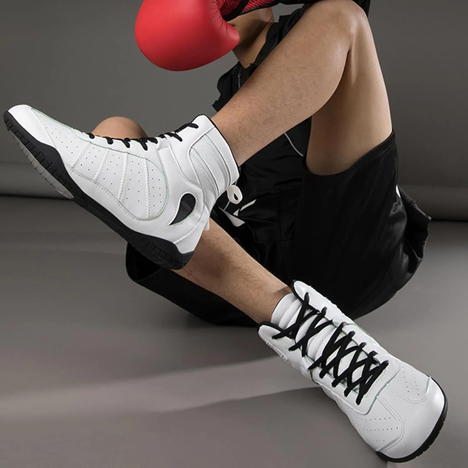 Men's Wrestling Shoes Breathable Boxing Boots Lightweight Combat Boxers Trainer Indoor Fitness Shoes