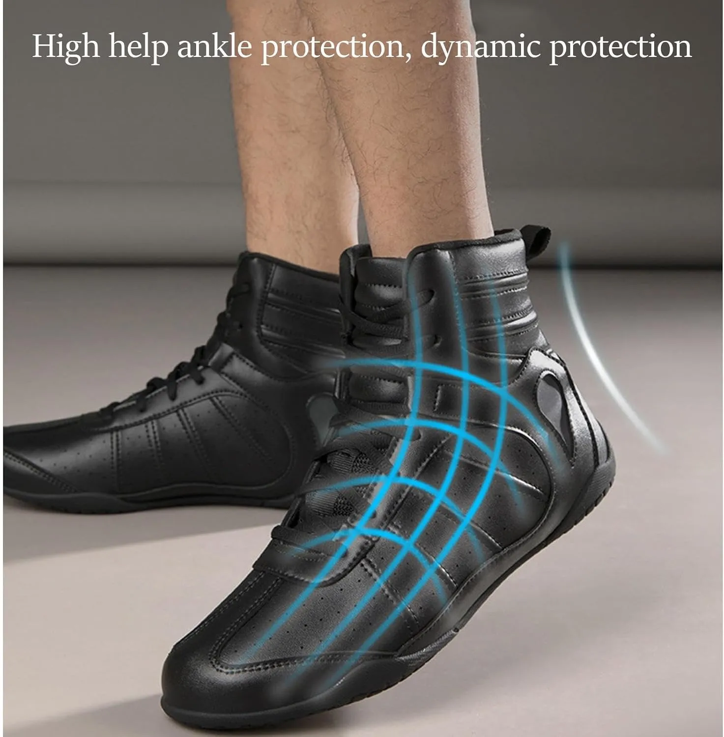 Men's Wrestling Shoes Breathable Boxing Boots Lightweight Combat Boxers Trainer Indoor Fitness Shoes