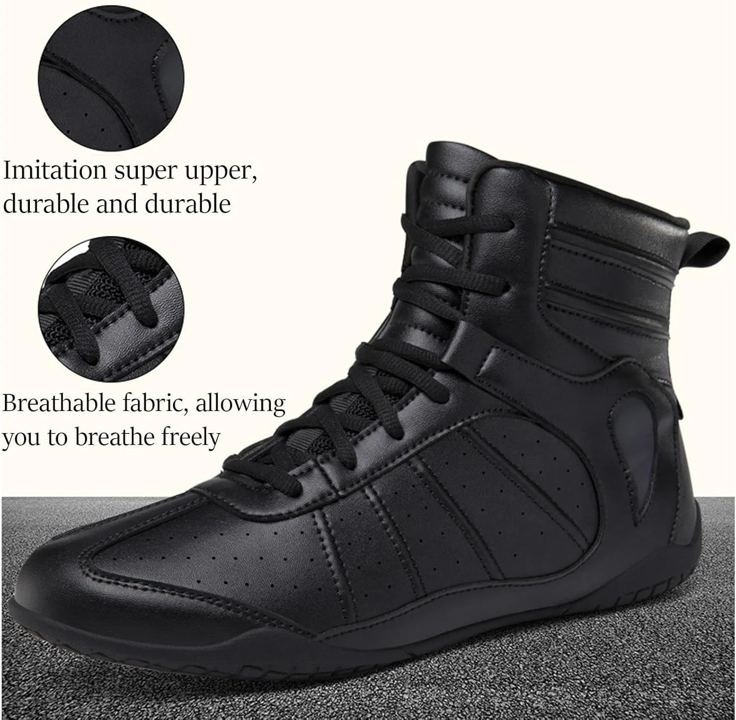 Men's Wrestling Shoes Breathable Boxing Boots Lightweight Combat Boxers Trainer Indoor Fitness Shoes