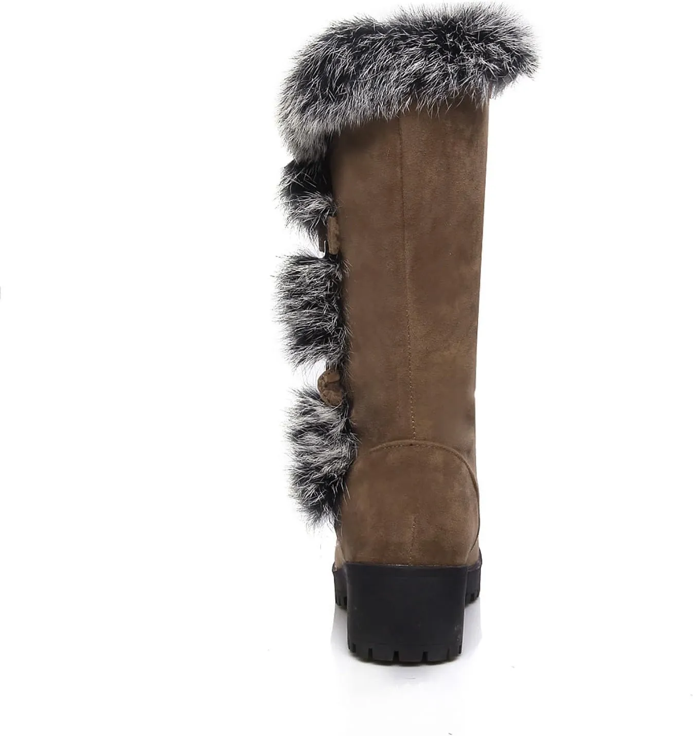 Mid Calf Boots Snow Boots for Women Autumn And Winter Women's Casual Frosted Mid-Length Boots Low Heel Mid-Calf Boots