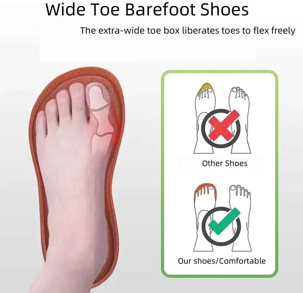 mitvr Barefoot Shoes for Women Men Wide Toe Box Breathable Non-Slip Loafers Lightweight Athletic Walking Shoes