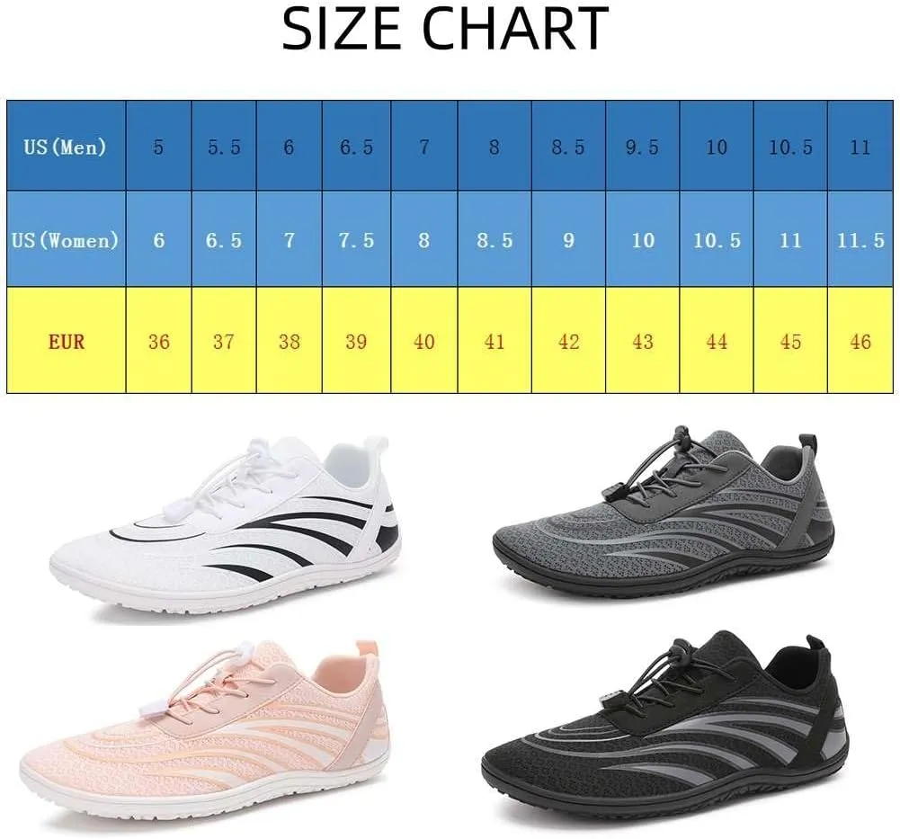 mitvr Barefoot Shoes for Women Men Wide Toe Box Breathable Non-Slip Loafers Lightweight Athletic Walking Shoes