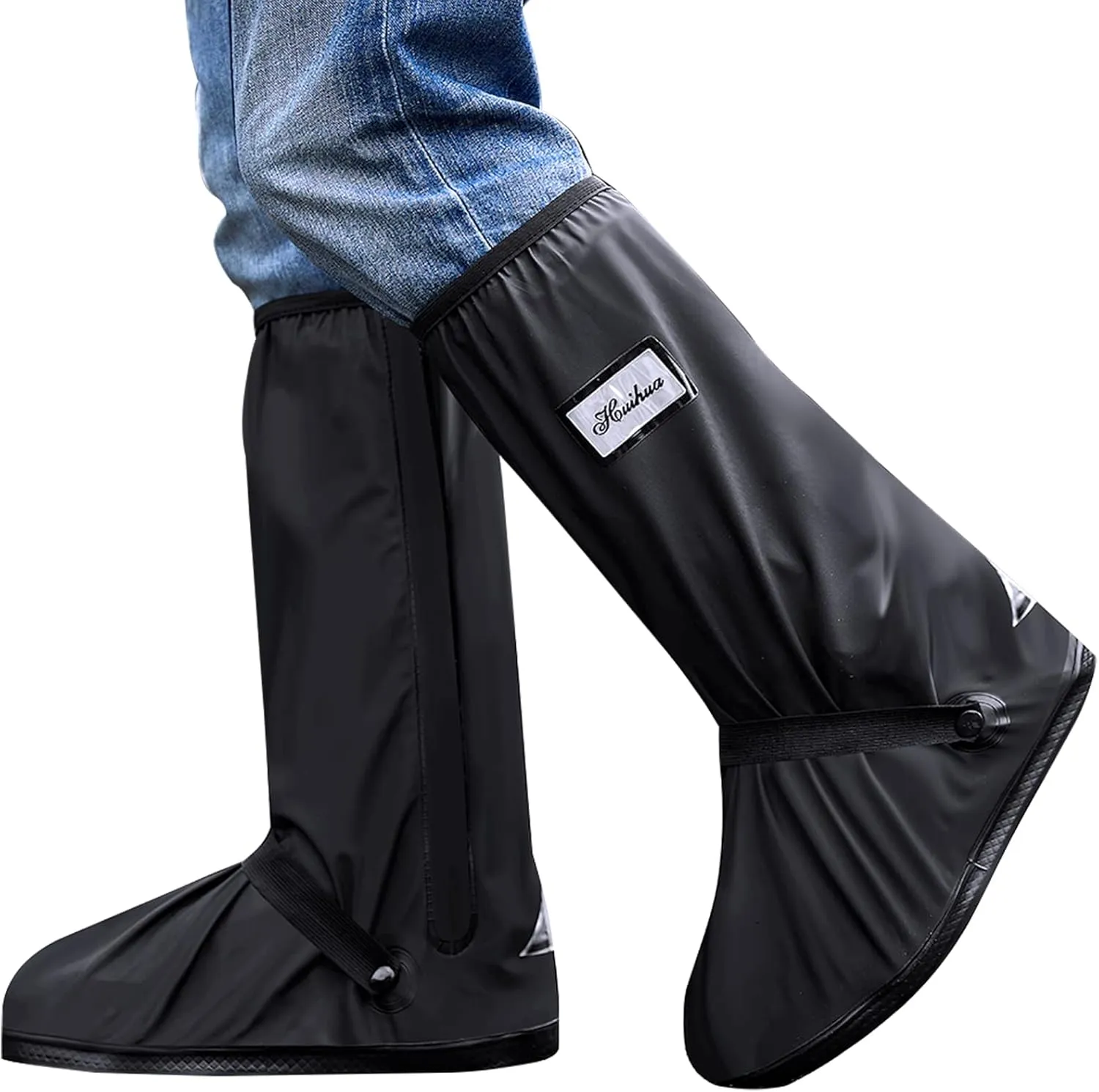 MODIGT Rain Boot Shoes Cover Men Women Waterproof Anti-Silp PVC Shoes Cover Reusable & Foldable Overshoes for Cycling Fishing Washing
