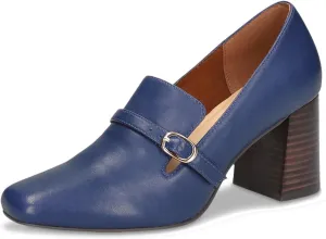 MOOMMO Women Chunky Block Heel Loafers Pumps Suede Square Closed Toe Slip On Buckle Strap Loafers Shoes Cutout Stacked Heels Office Shoes Matte Leather Ladies Formal Work Wedding Party 4-11 M US