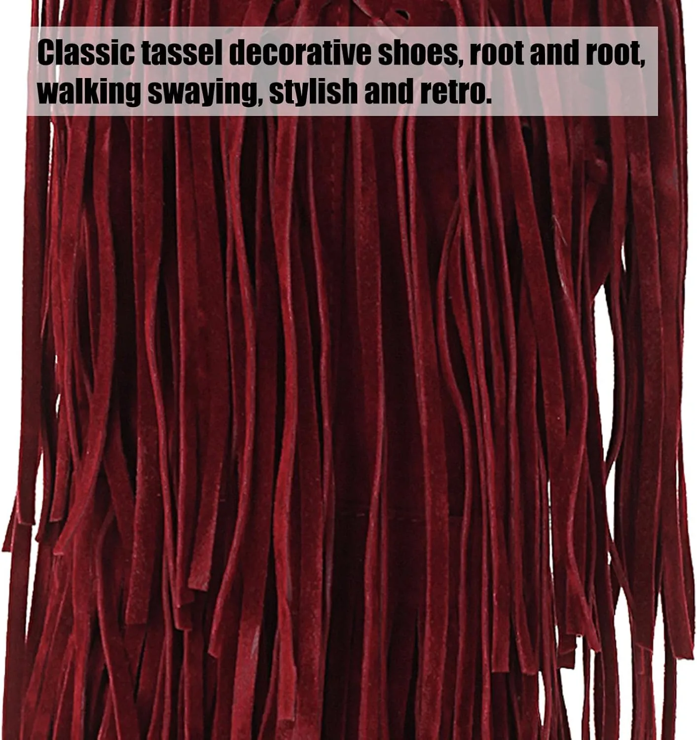 Optigard Women's Suede Plush Fringe Mid Calf Boots,Fashion Round Toe Pull On Retro Knee High Low Heel Dress Cowgirl Boots