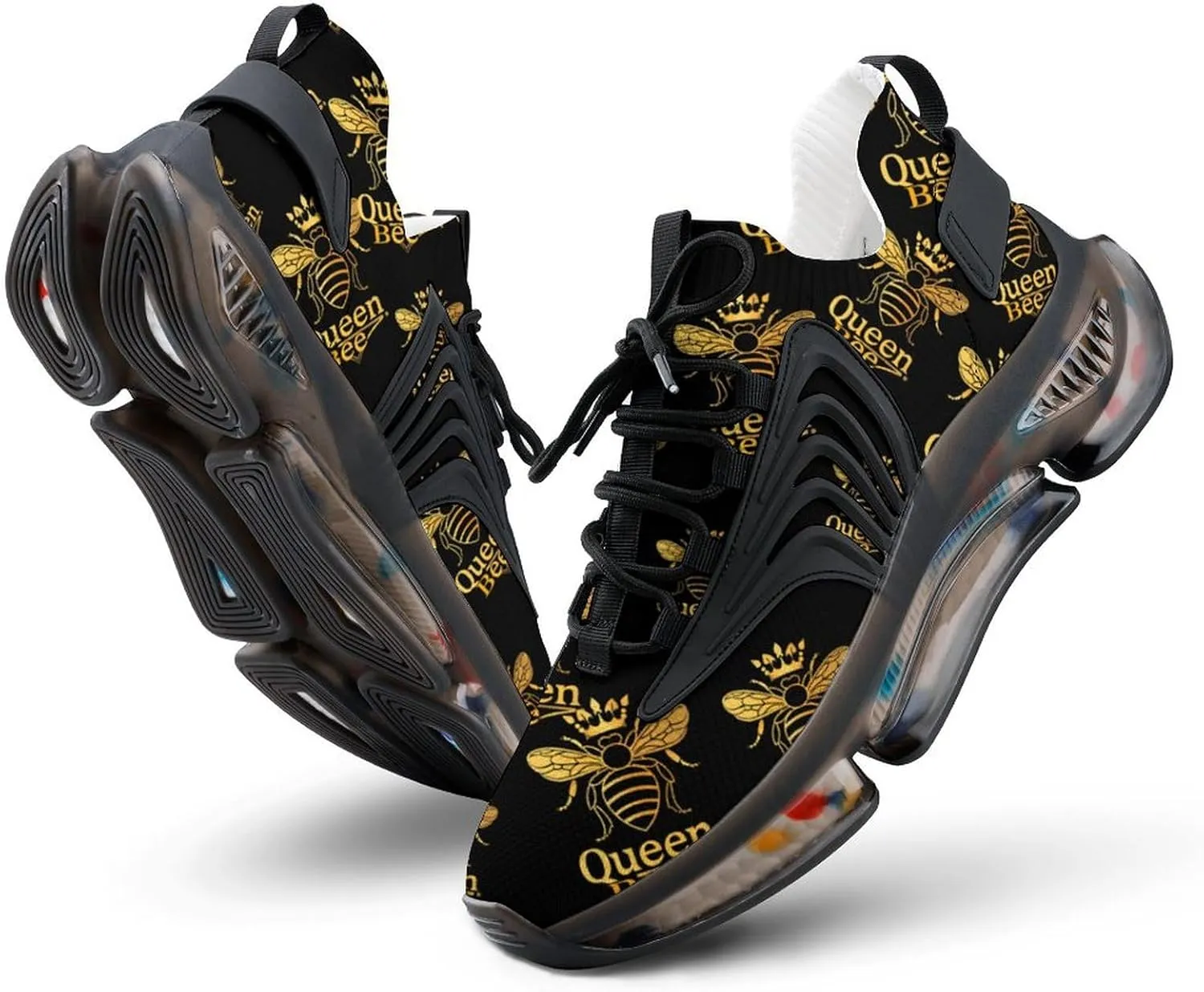 Queen Golden Bee Men's Running Shoes Lightweight Walking Shoe Breathable Sneaker