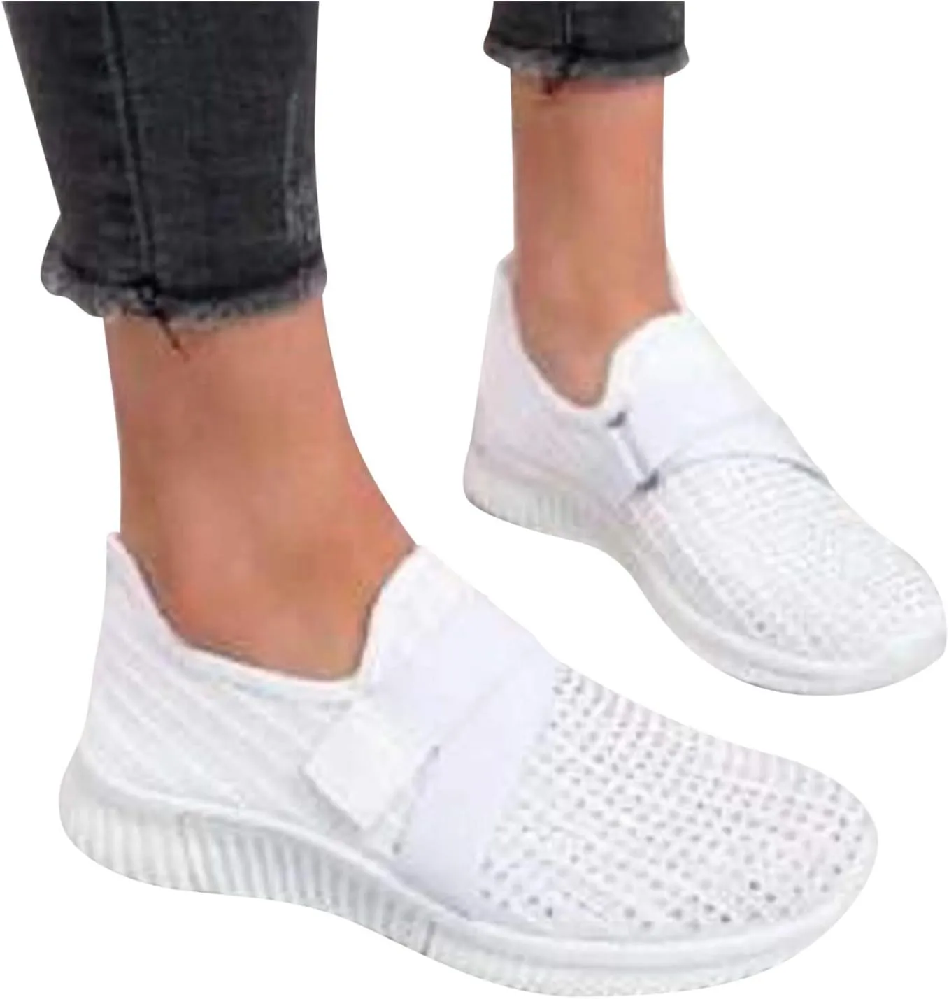 Rhinestone Sneakers for Women Outdoor Casual Fitness Shoes Breathable Slip On Arch Support Walking Shoes