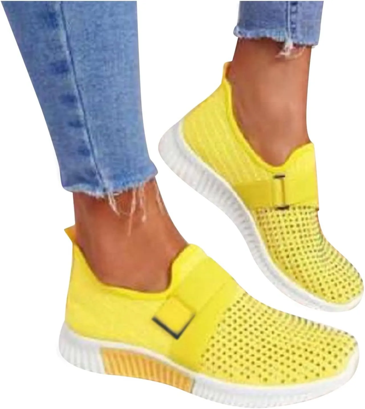 Rhinestone Sneakers for Women Outdoor Casual Fitness Shoes Breathable Slip On Arch Support Walking Shoes