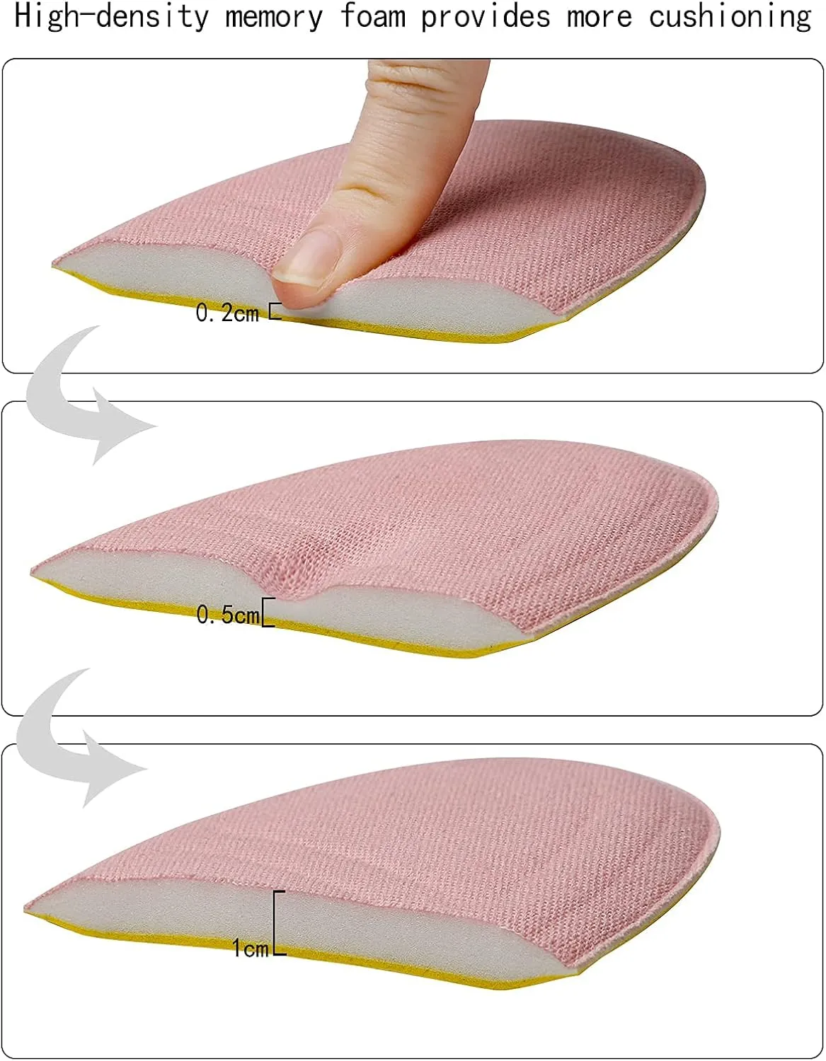 riemot Memory Foam Insoles for Women, Comfort Cushioning Shoe Inserts, Super Soft Replacement Innersoles for Sneakers Slippers Boots, Breathable Full Length Shoe Insoles Pink EU 39, 8 Women/6 Men