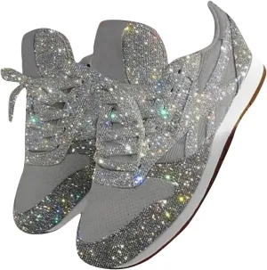 Sequins Lace-up Muffin Sneakers