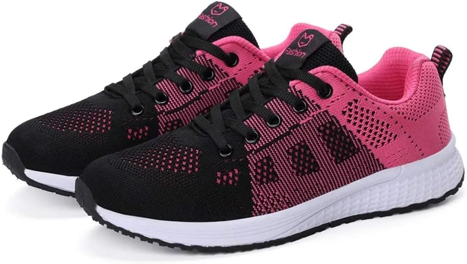 Shoe Casual Lace-Up Shoe Solid Women Student Shoe Mesh Running Women's Support Running Shoes