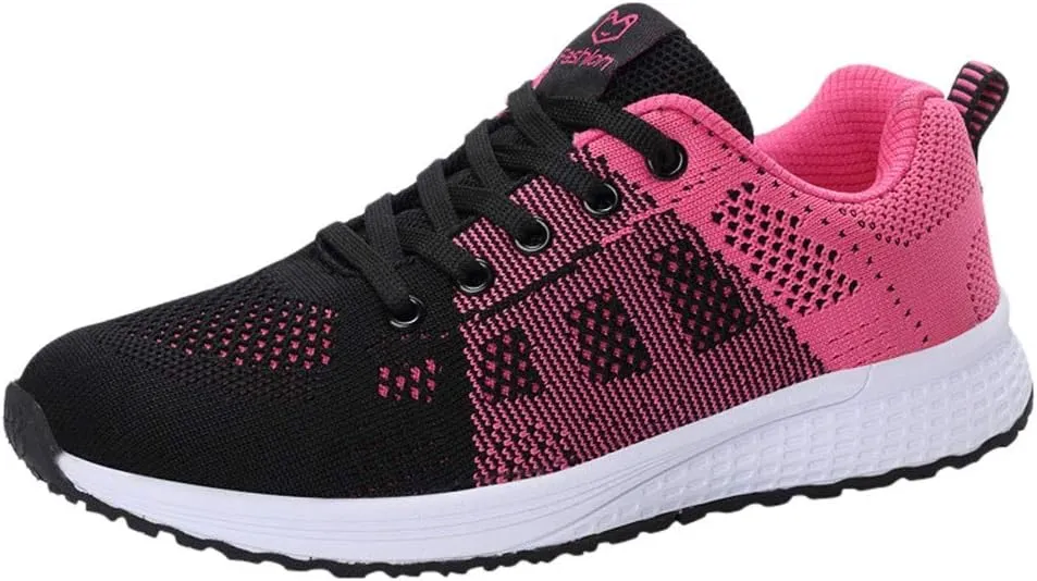 Shoe Casual Lace-Up Shoe Solid Women Student Shoe Mesh Running Women's Support Running Shoes