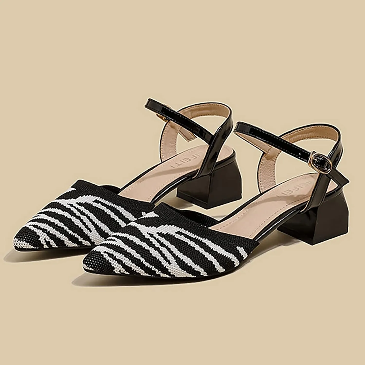 Slip On Work Flat Women Comfortable Dress Shoes Pointed Toe Mesh Knit Single Shoes Dressy Business Casual