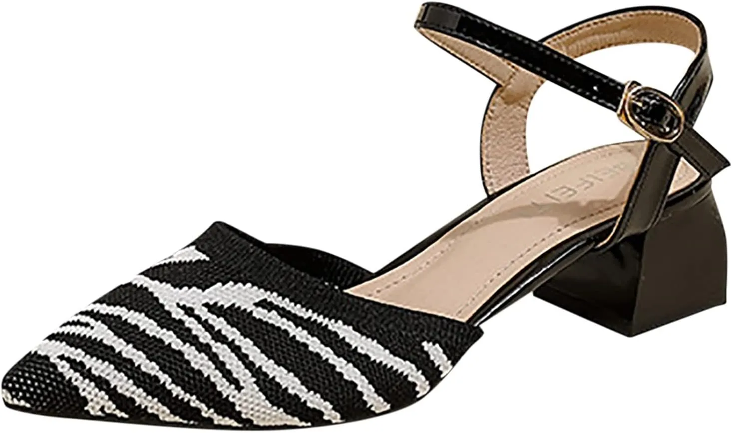 Slip On Work Flat Women Comfortable Dress Shoes Pointed Toe Mesh Knit Single Shoes Dressy Business Casual