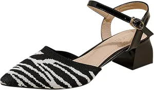 Slip On Work Flat Women Comfortable Dress Shoes Pointed Toe Mesh Knit Single Shoes Dressy Business Casual