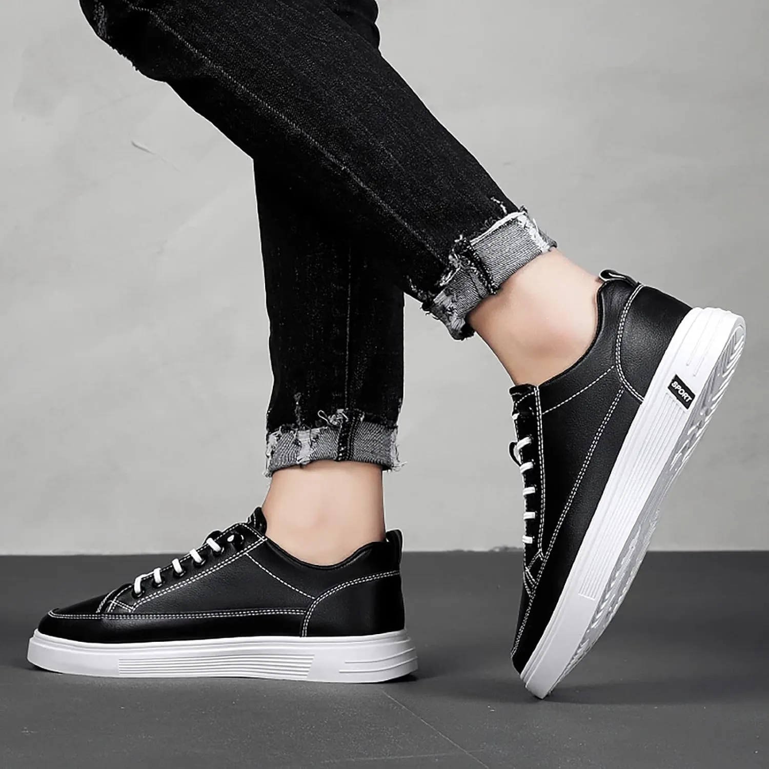 Sneakers Business Breathable Men All Breathable Leather Casual