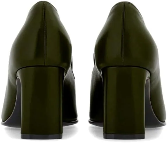 Women Chunky High Heel Loafers Pumps Square Toe Slip on Pumps Dress Heels Matte 3 inch Block Heel Loafer Shoes Classic Causal Fashion Oxford Loafer Heels Professional Office 4-11 M US