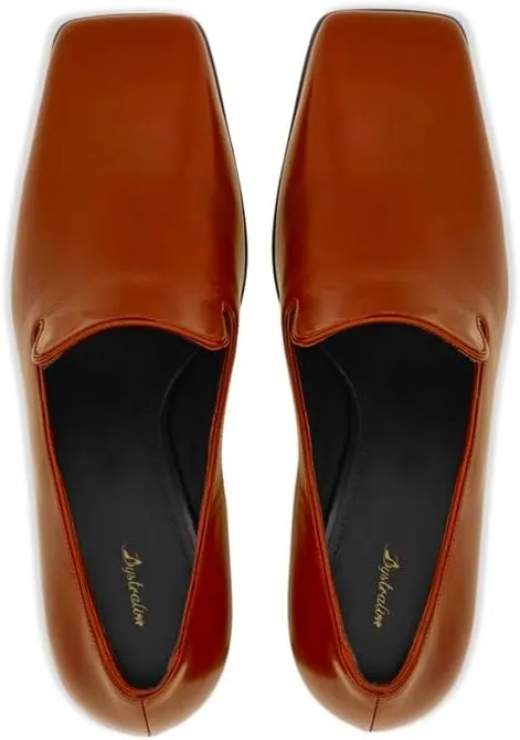 Women Chunky High Heel Loafers Pumps Square Toe Slip on Pumps Dress Heels Matte 3 inch Block Heel Loafer Shoes Classic Causal Fashion Oxford Loafer Heels Professional Office 4-11 M US