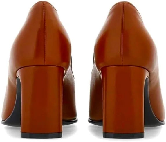 Women Chunky High Heel Loafers Pumps Square Toe Slip on Pumps Dress Heels Matte 3 inch Block Heel Loafer Shoes Classic Causal Fashion Oxford Loafer Heels Professional Office 4-11 M US