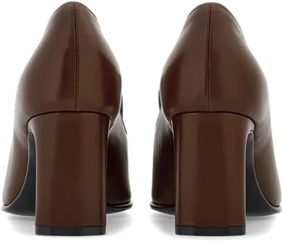 Women Chunky High Heel Loafers Pumps Square Toe Slip on Pumps Dress Heels Matte 3 inch Block Heel Loafer Shoes Classic Causal Fashion Oxford Loafer Heels Professional Office 4-11 M US