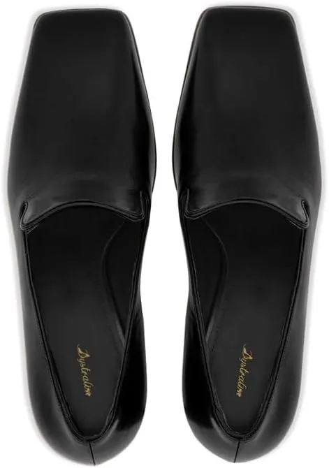 Women Chunky High Heel Loafers Pumps Square Toe Slip on Pumps Dress Heels Matte 3 inch Block Heel Loafer Shoes Classic Causal Fashion Oxford Loafer Heels Professional Office 4-11 M US