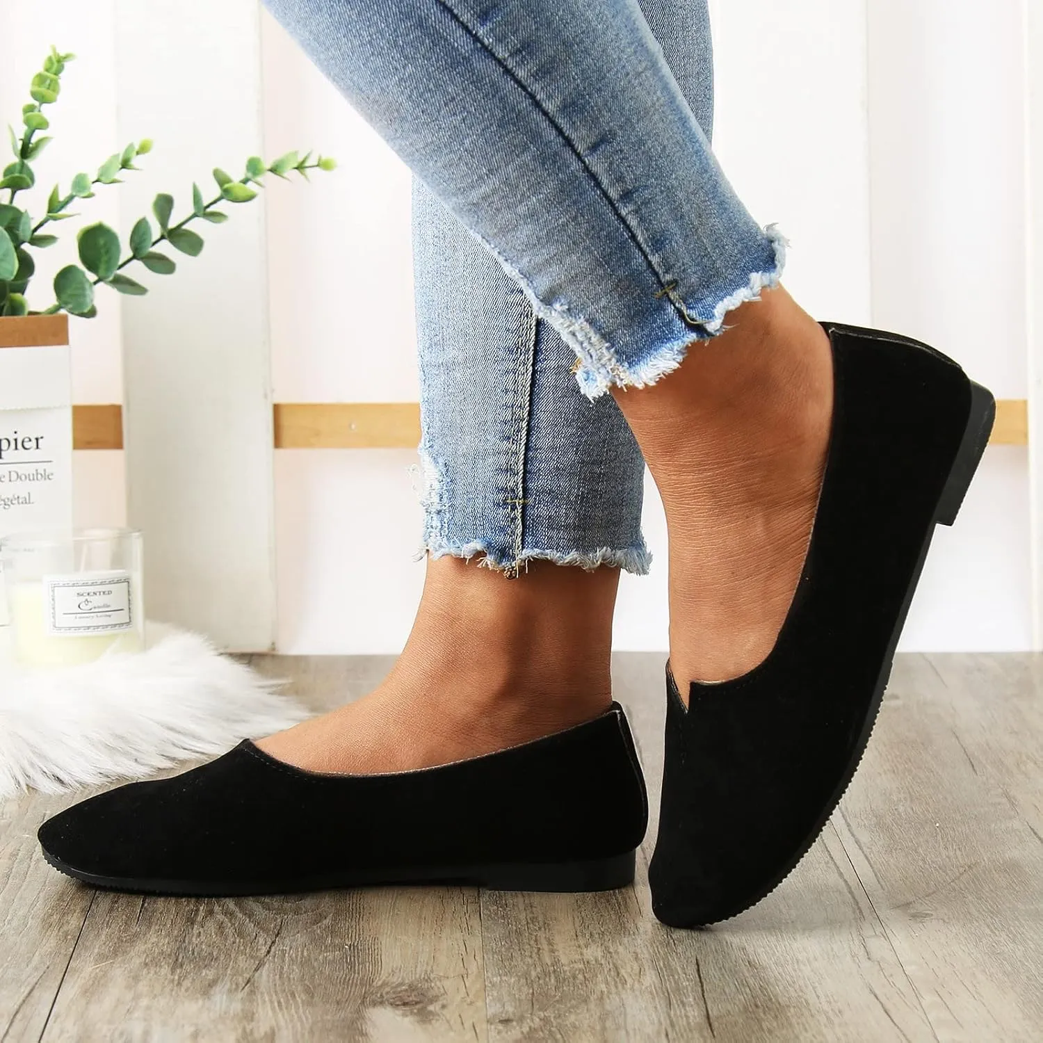 Women Flat Shoes Slip On Shallow Mouth Simple Single Shoes Casual Work Wedge Sandals Party Sandals for Women