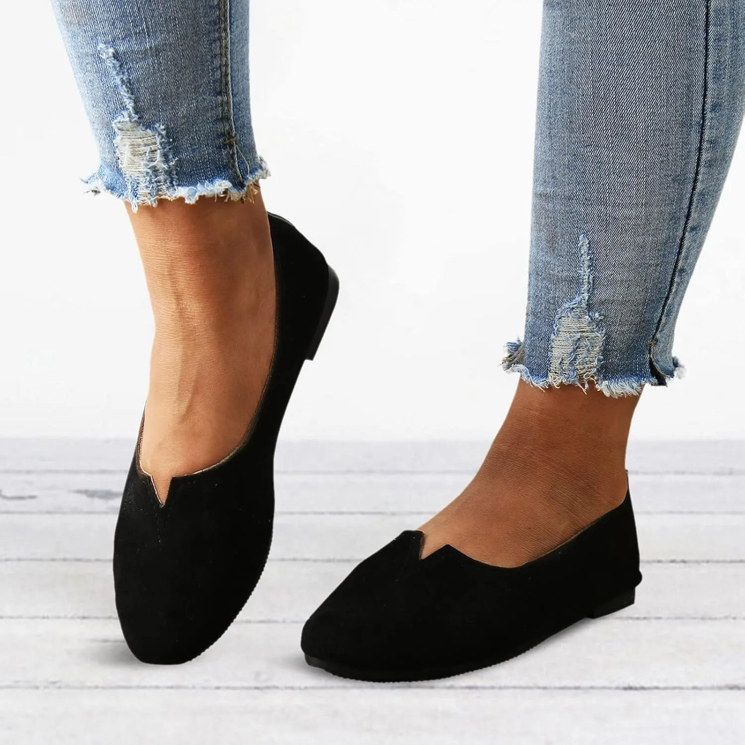 Women Flat Shoes Slip On Shallow Mouth Simple Single Shoes Casual Work Wedge Sandals Party Sandals for Women