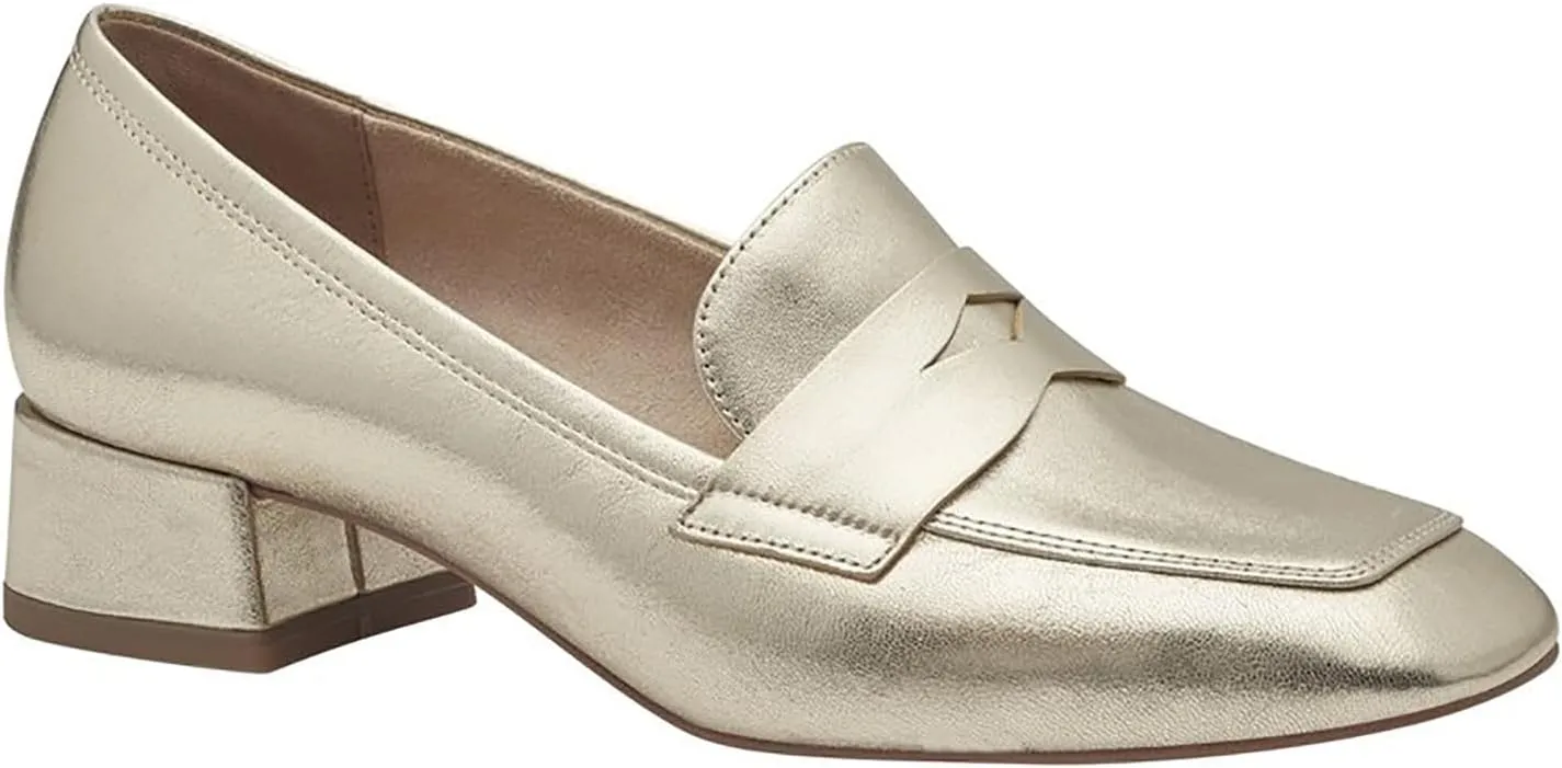 Women Low Chunky Heel Loafers Shoes Square Toe Matte Slip On Penny Loafers 1 inch Block Low Heel Dress Shoes Casual Classic Comfy Loafer Pumps Office Ladies Work Basic 4-11 M US