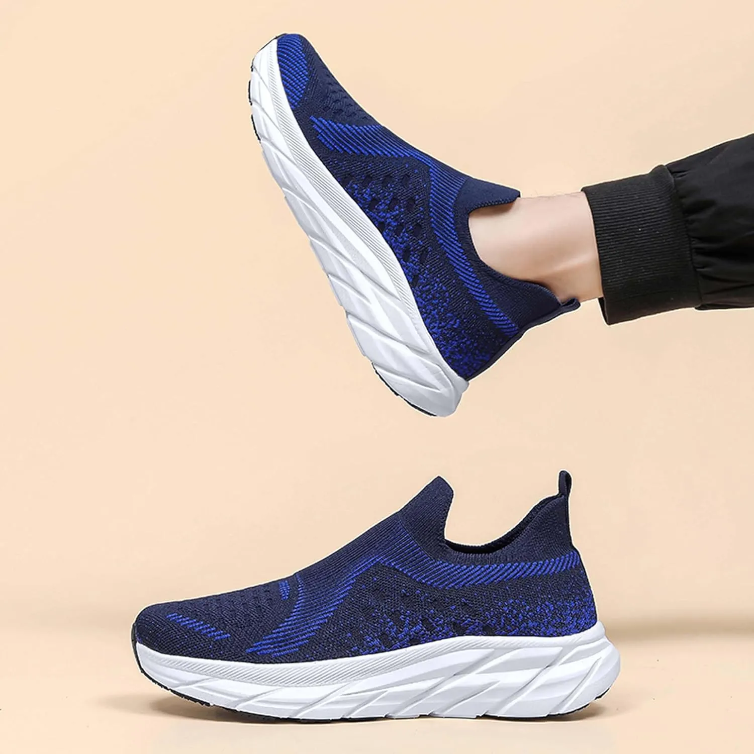 Women Men Casual Walking Shoes,Breathable Knitted Mesh Sneakers,Lightweight Running Shoes,Indoor Fitness Shoes,Driving Shoes,Outdoor Sports Shoes,Comfortable,Soft,Non-Slip