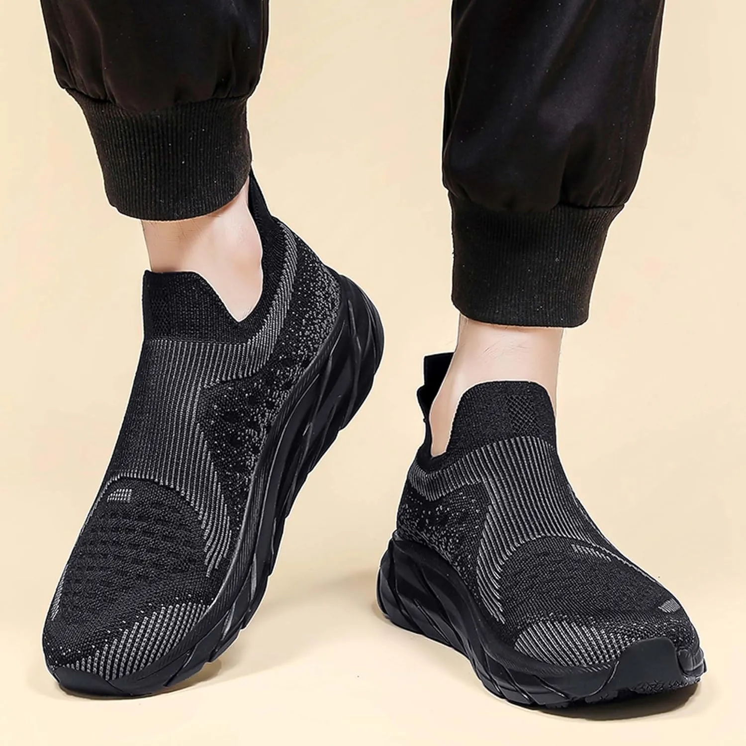 Women Men Casual Walking Shoes,Breathable Knitted Mesh Sneakers,Lightweight Running Shoes,Indoor Fitness Shoes,Driving Shoes,Outdoor Sports Shoes,Comfortable,Soft,Non-Slip