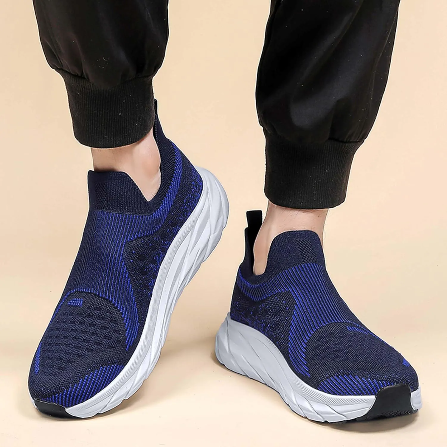 Women Men Casual Walking Shoes,Breathable Knitted Mesh Sneakers,Lightweight Running Shoes,Indoor Fitness Shoes,Driving Shoes,Outdoor Sports Shoes,Comfortable,Soft,Non-Slip