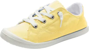 Women Slip On Tennis Shoes Low Top White Black Casual Sneakers for Women Lace Up Fashion Comfortable Ladies