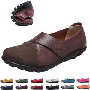 Womens Suede Leather Loafers,Ladies Orthopedic Loafers in Breathable Leather Slip On Flat Outdoor Versatile Trendy Driving Moccasin Shoes for Women