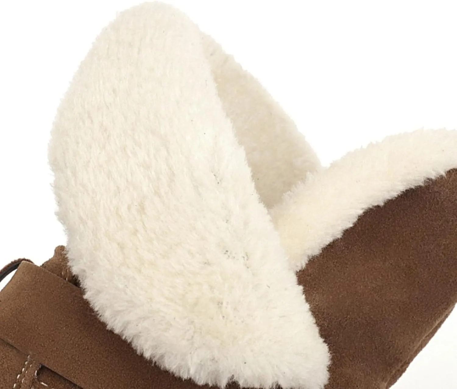 Womens Winter Snow Boots Cute Round Toe Warm Fur Lined Winter Suede Women's Slip On Boot Comfortable Winter Boot