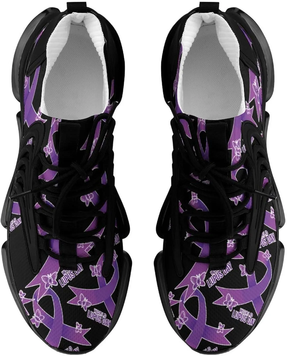 World Lupus Day with Stylish Ribbon Men's Running Shoe Walking Running Sneaker for Women Lightweight Breathable
